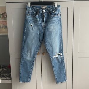 Levi's Wedgie Skinny High Rise Ankle Crop Jeans Size 30 Medium Wash